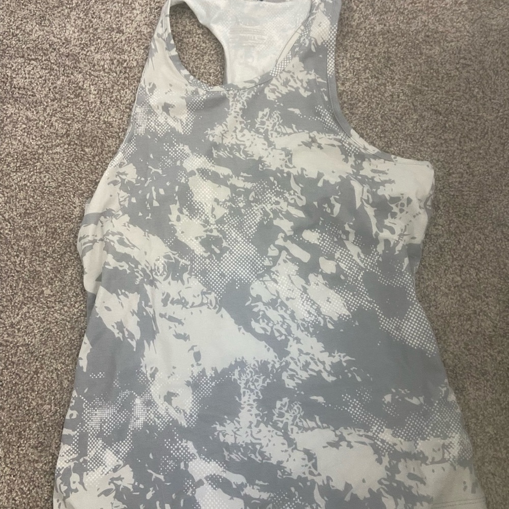AFTCO Women's Gray and White Tank Top